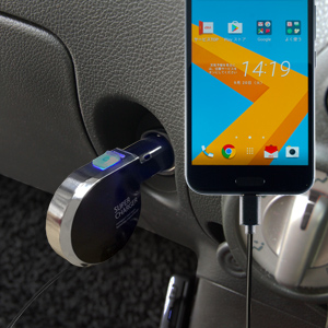 DC充電器 リール 3A Type-C ブラック