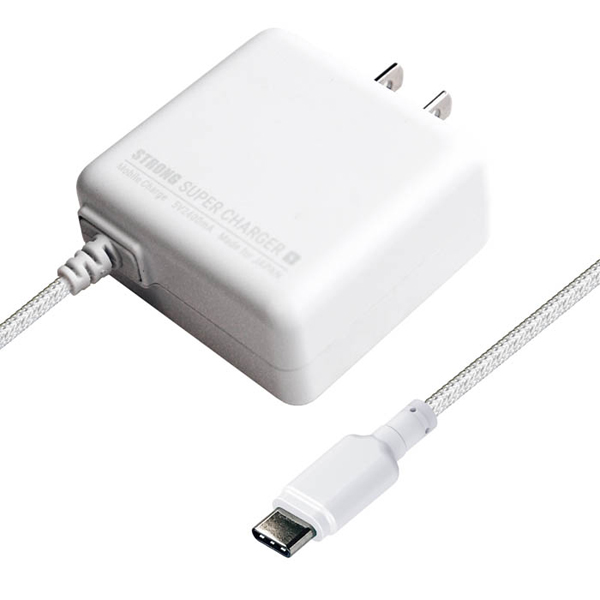 AC充電器 ストレート1m 3A Type-C STRONG WH