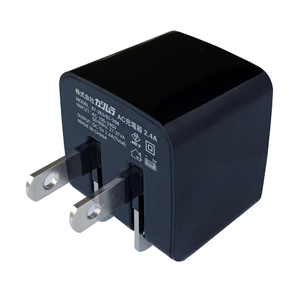 AC充電器 2.4A USB×2ポート ブラック