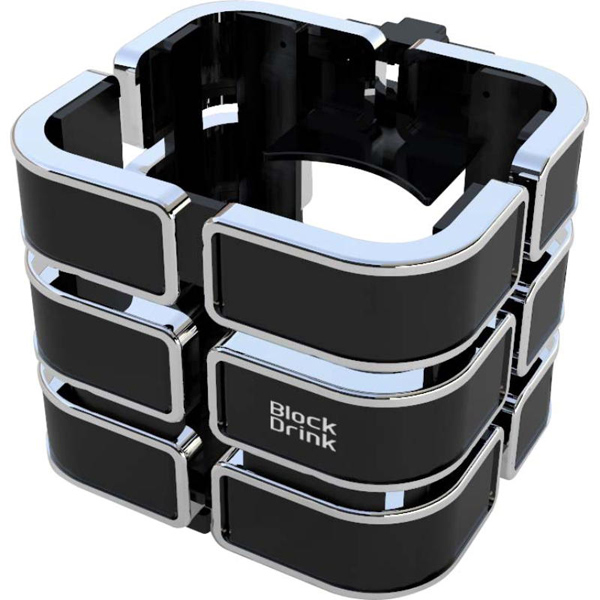 ブロックドリンクL ブラック×メッキ