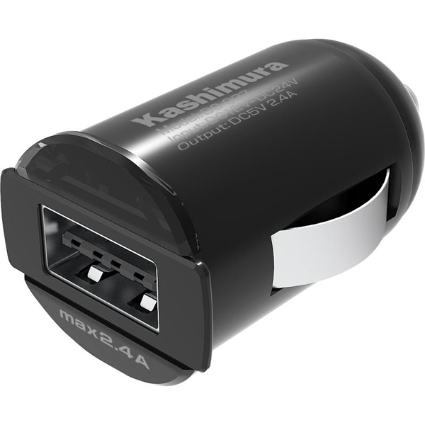 DC-2.4A-リバーシブルUSB 自動識別 インジケーター コンパクト ブラック