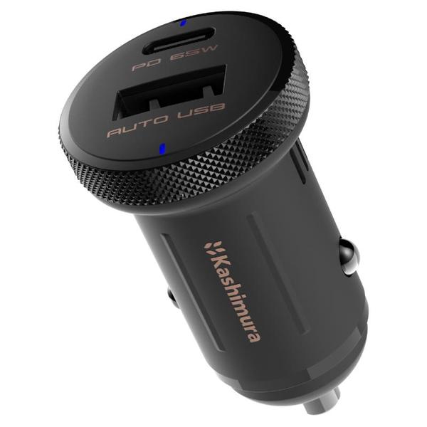 DC充電器 DC-PD65W USB 2ポート コンパクト ブラック