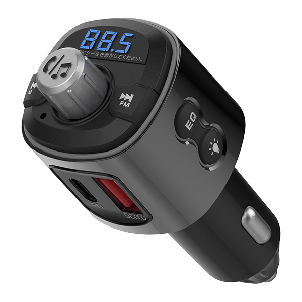 Bluetooth FMトランスミッター フルバンド USB2ポート 自動判定