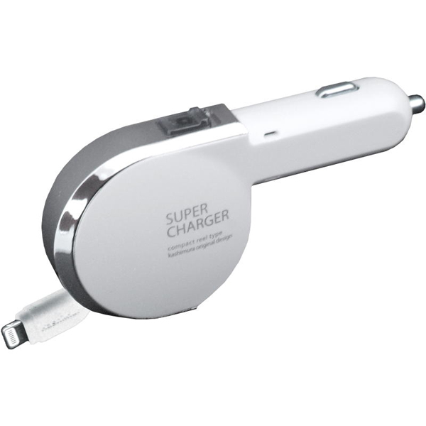 DC充電器 リール 2.4A LN WH