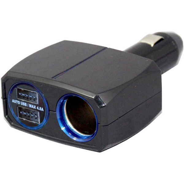 ダイレクトソケット 2リバーシブルUSB自動判定 4.8A ブラック