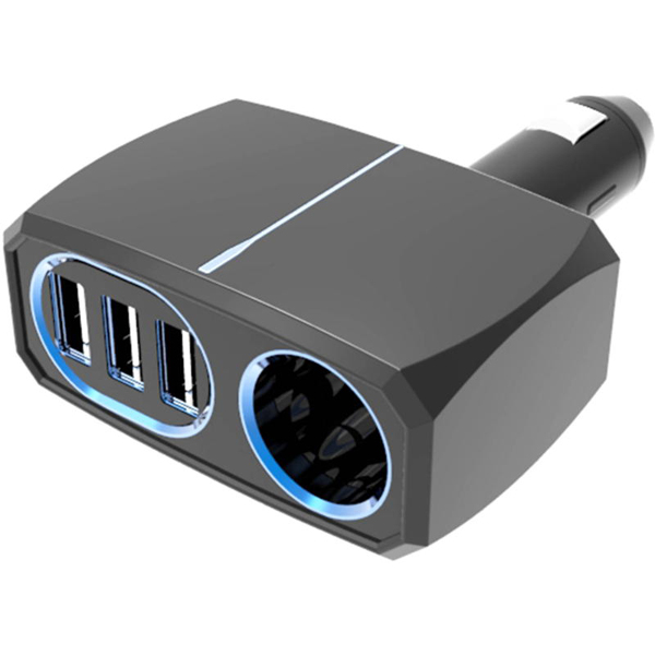 ダイレクトソケット 3リバーシブルUSB自動判定 7.2A ブラック