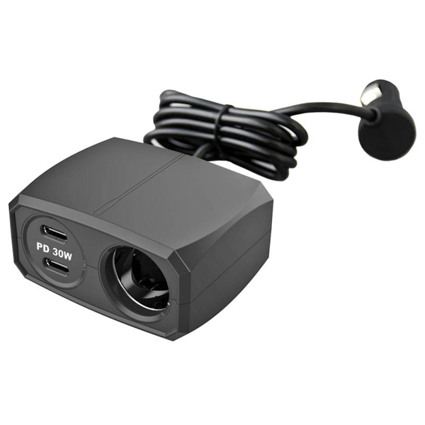 セパレートソケット USB-PD30W対応 ブラック