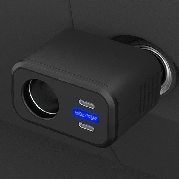 アクセサリー電源ソケット USB-PD65W/36W対応 ダイレクトタイプ ブラック