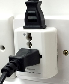 海外旅行用2口変換プラグ A/C/O/SE/BFタイプ