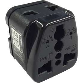 海外用2口変換プラグ A/C/O/SE/BFタイプ 電圧ランプ付き