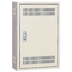 熱機器収納キャビネット 片開 木板ベース クリーム (H600×W400×D140)