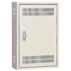 熱機器収納キャビネット 片開 鉄板ベース クリーム (H600×W600×D120)