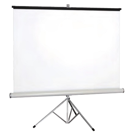 簡易型三脚スクリーン 幕面ホワイトマット仕様 120型NTSCサイズ オールホワイト