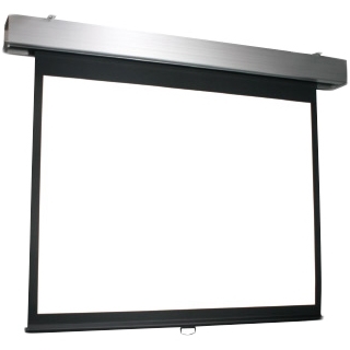 天井埋め込みBOX一体型スプリングローラースクリーン 幕面ホワイトマット仕様 120型ワイド（16：10）