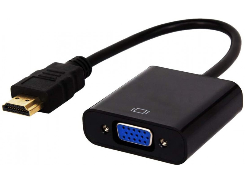 HDMI信号-VGA信号（ステレオ音声対応）変換アダプター（電源不要）