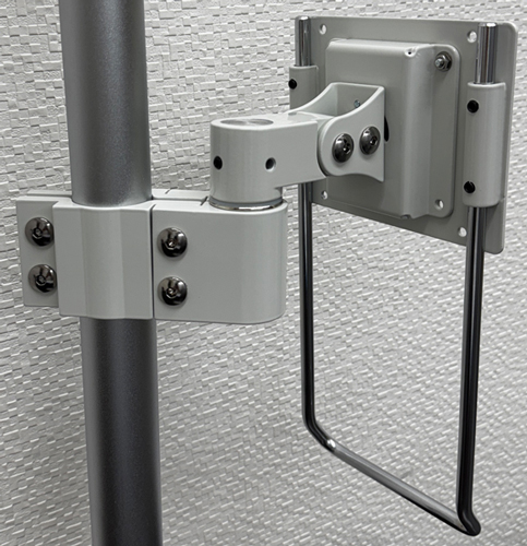 液晶モニタ、液晶テレビ用VESA対応取手付きポールクランプ式アームφ40