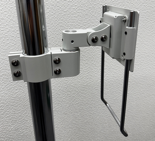 液晶モニタ、液晶テレビ用VESA対応取手付きポールクランプ式アームφ50
