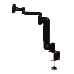 中荷重型用液晶モニタ・TV用VESA対応C型クランプ式フレキシブルアーム(ブラック)