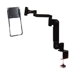 液晶モニタ・TV用VESA対応C型クランプ式フレキシブルアーム(ブラック)