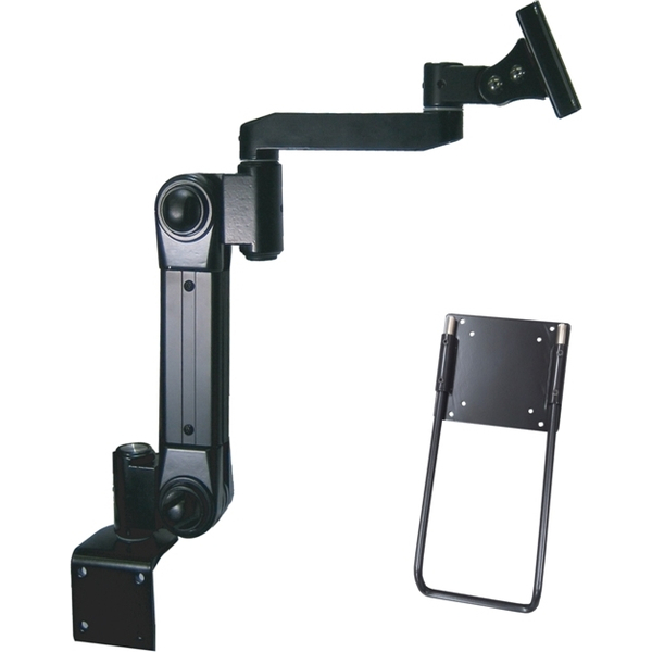 高荷重型液晶モニタ・TV用VESA対応C型クランプ式フレキシブルアーム(ブラック)