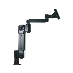 高荷重型液晶モニタ・TV用VESA対応フランジグロメット式フレキシブルアーム(ブラック)