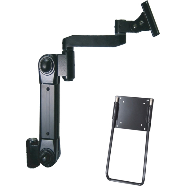 高荷重型液晶モニタ・TV用VESA対応グロメット式フレキシブルアーム(ブラック)