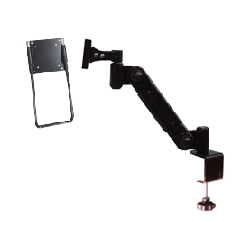 液晶モニタ・TV用VESA対応C型クランプ式フレキシブルスリムアーム(ブラック)
