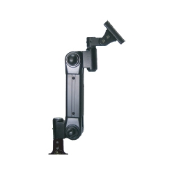 液晶モニタ・TV用VESA対応フランジグロメット式フレキシブルスリムアーム(ブラック)