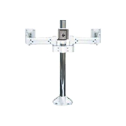 液晶モニタ・TV用VESA対応天板ネジ固定式マルチポールアーム(水平3画面)