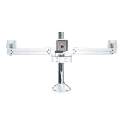 液晶モニタ・TV用VESA対応天板ネジ固定式マルチポールアーム(水平3画面)