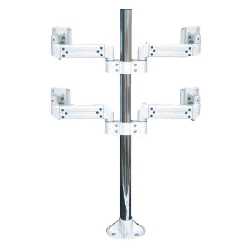 液晶モニタ・TV用VESA対応天板ネジ固定式マルチポールアーム(4画面)