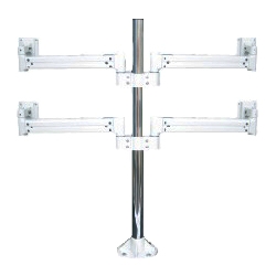 液晶モニタ・TV用VESA対応天板ネジ固定式マルチポールアーム(4画面)