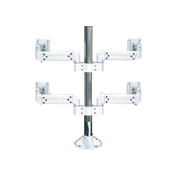 液晶モニタ・TV用VESA対応天板ネジ固定式マルチポールアーム(4画面)