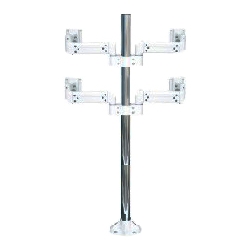 液晶モニタ・TV用VESA対応天板ネジ固定式マルチポールアーム(4画面)