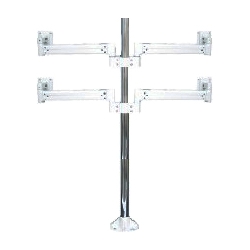 液晶モニタ・TV用VESA対応天板ネジ固定式マルチポールアーム(4画面)