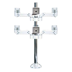 液晶モニタ・TV用VESA対応天板ネジ固定式マルチポールアーム(6画面)