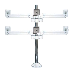 液晶モニタ・TV用VESA対応天板ネジ固定式マルチポールアーム(6画面)