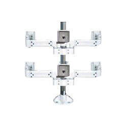 液晶モニタ・TV用VESA対応天板ネジ固定式マルチポールアーム(6画面)