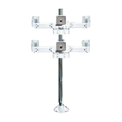 液晶モニタ・TV用VESA対応天板ネジ固定式マルチポールアーム(6画面)