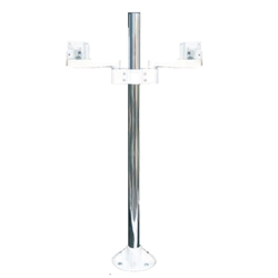 液晶モニタ、液晶テレビ用VESA対応天板ネジ固定式マルチポールアーム(水平2画面)