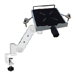 ノートパソコン用垂直・水平稼動型C型クランプ式アーム