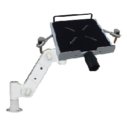 ノートパソコン用垂直・水平稼動型フランジグロメット式アーム