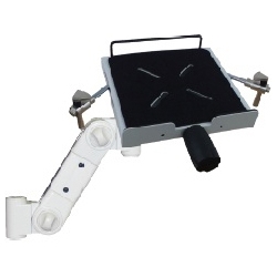 ノートパソコン用垂直・水平稼動型グロメット式アーム