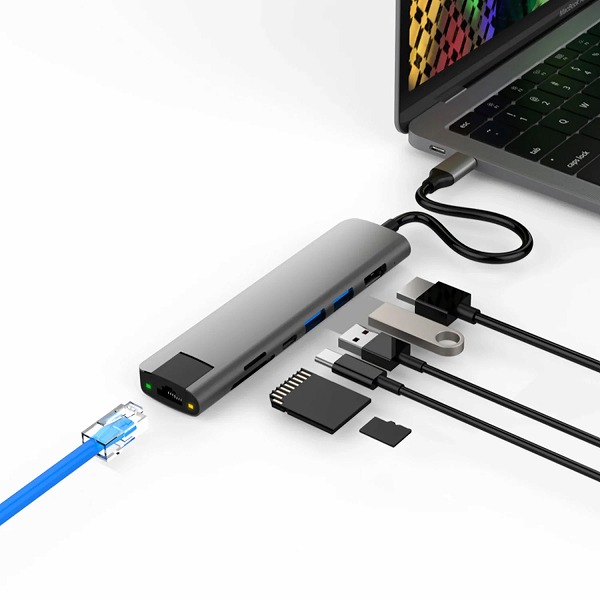HyperDrive SLAB 7-in-1 USB-Cハブ グレー