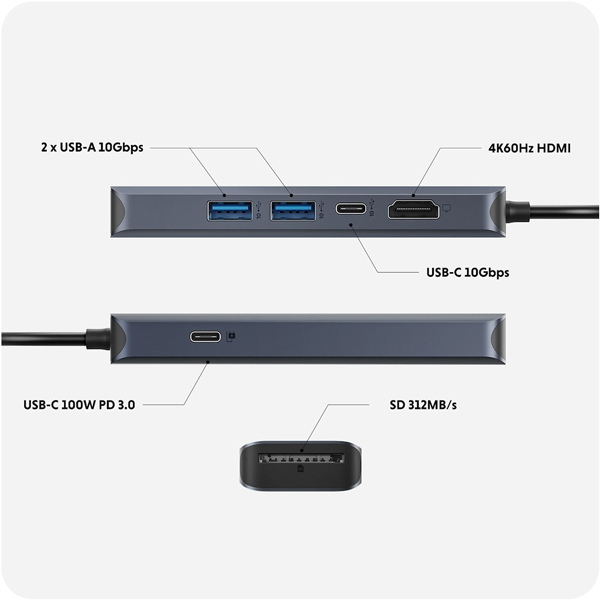HyperDrive Next 6 Port USB-C ハブ