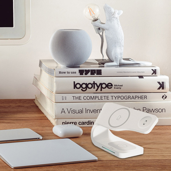 miak 3in1 Wave ワイヤレス充電スタンド ホワイト