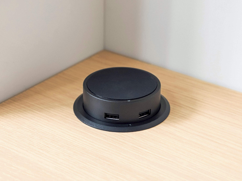 ワーキングブース＜デリカブース＞ 791-35 1人用（天井付） サテンブラック　背面パネル クリア　天板カラー ウォールナット