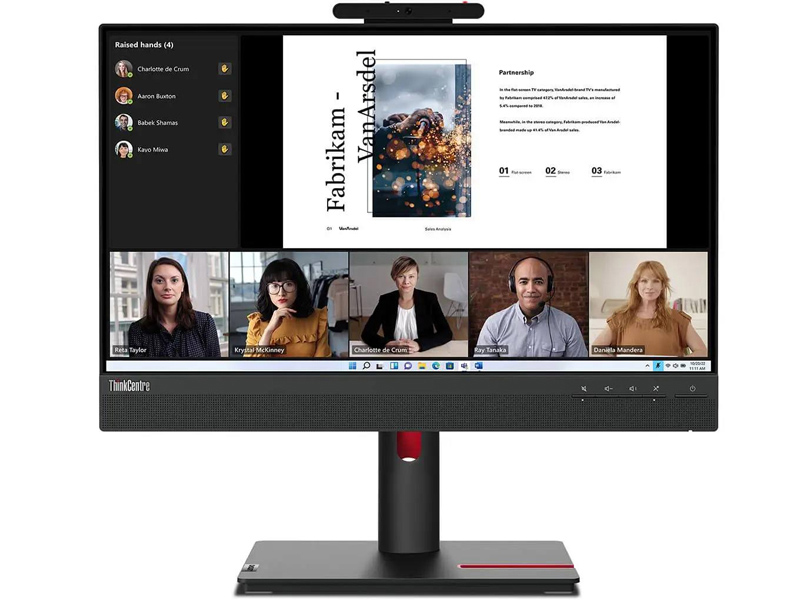 ThinkCentre Tiny-in-One 22 Gen 5 (タッチ対応モデル)（21.5型/タッチパネル/1920×1080/DisplayPort x1、HDMI x1/黒/ステレオスピーカー(内蔵) (3W x2)）