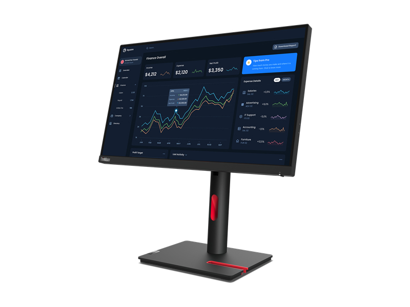 ThinkVision T22i-30 （21.5型/1920×1080/アナログ(mini D-Sub 15PIN)x1、DisplayPort x1、HDMI x1/黒/スピーカーなし）