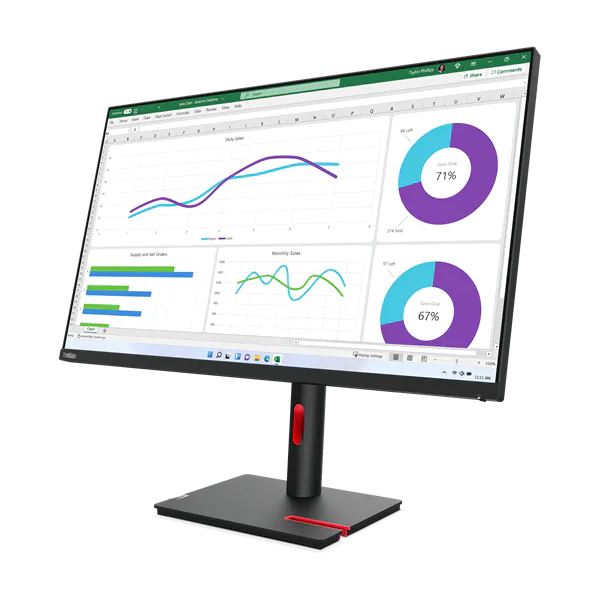 ThinkVision T32h-30 （31.5型/2560×1440/DisplayPort x1、HDMI x1、USB Type-C x1/黒/スピーカーなし）